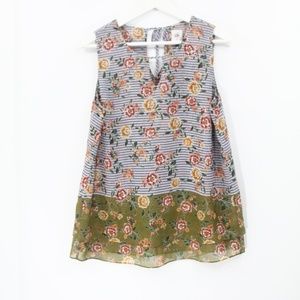 Cabi Penelope Tank Top Modern Striped Sleeveless